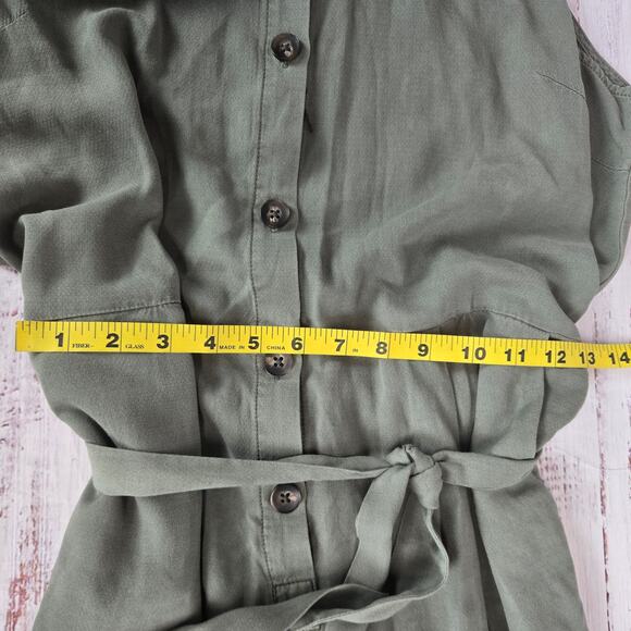 Splendid Helena Crop Jumpsuit Moss XL Moss Green Lagenlook Soft Lightweight NWT - Picture 13 of 16